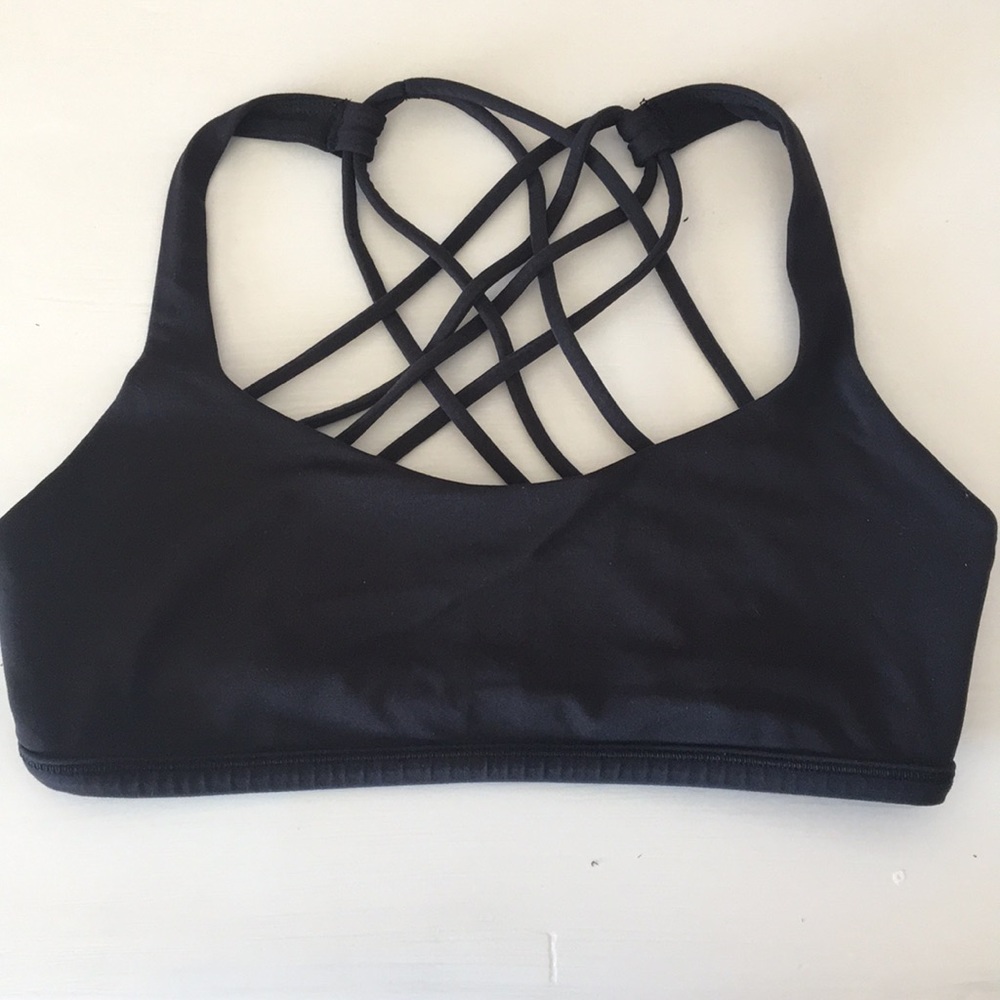 Lululemon Free To Be sports bra, black, size 6